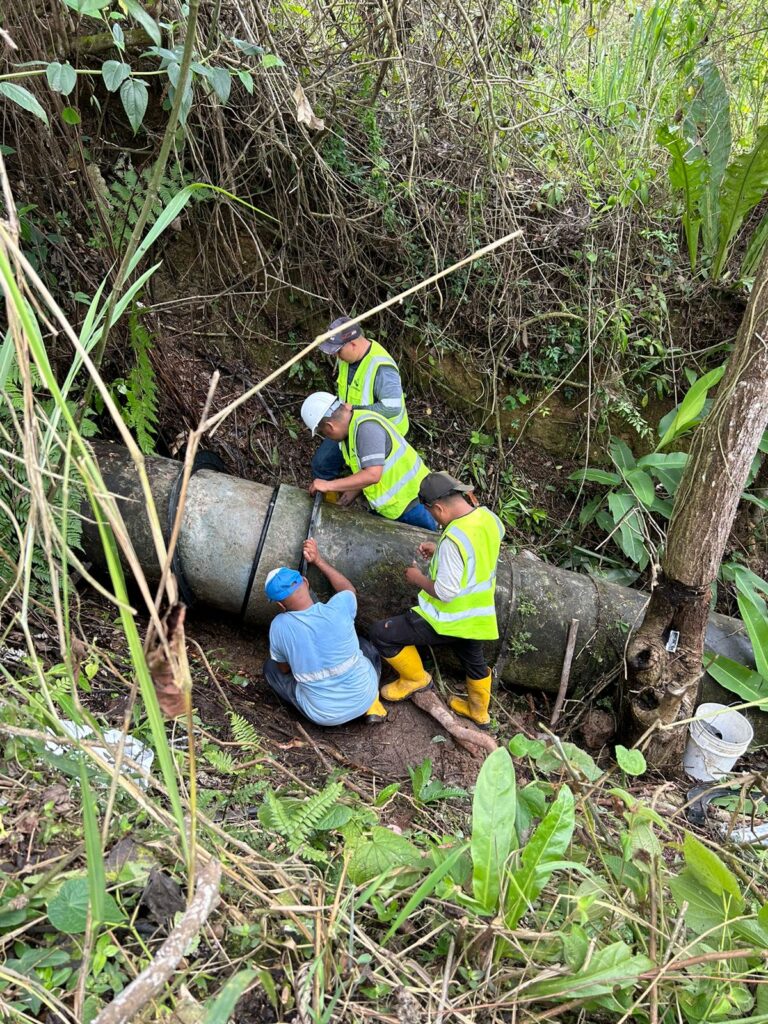 Mancomunidad La Esperanza ejecuta mantenimiento preventivo en el acueducto – Tramo 2, sector Cerro El Vergel
